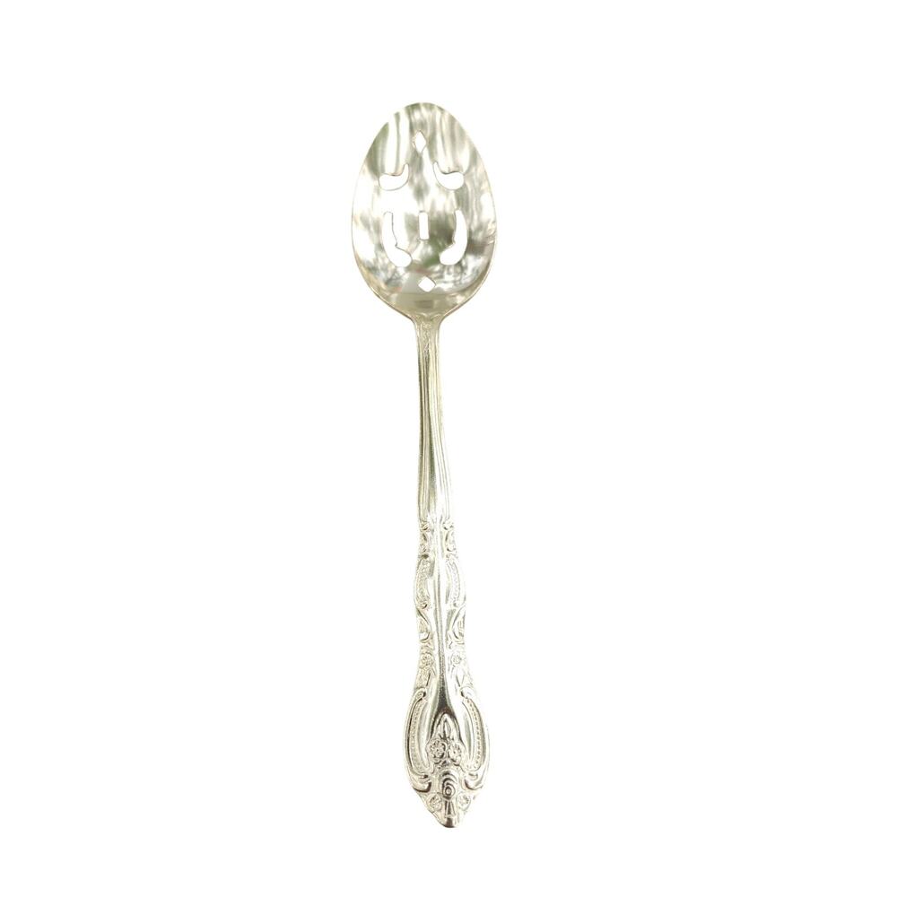 International Silver San Marcos Gold Electroplate 8 3/4 In Pierced Serving Spoon